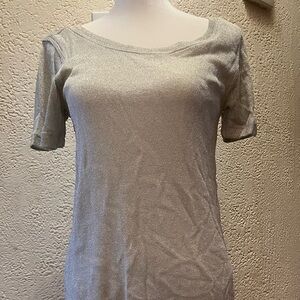 Silver metallic minidress, very glam!